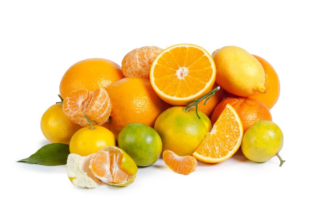 Mandarin isolated on white background